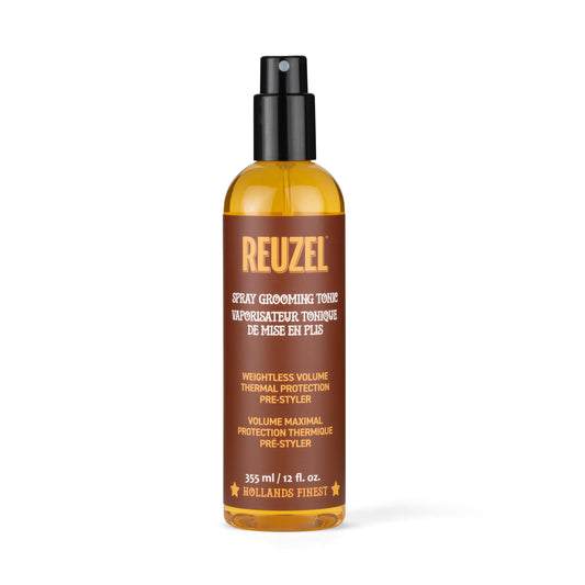 Reuzel spray grooming tonic bottle, hair tonic for styling and refreshing hair, with a spray nozzle for easy application.