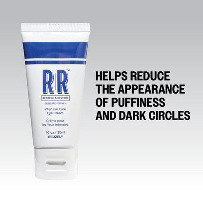 Reuzel Intensive Care Eye Cream in a jar, showing the creamy skincare product with a clean, minimal design and the brand logo.